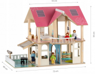 Dřevěný domek pro panenky s balkónem - Rezidence Modern
