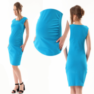 Gregx Elegantní těhotenské šaty bez rukávů - červené | Velikosti těh. moda: M/L