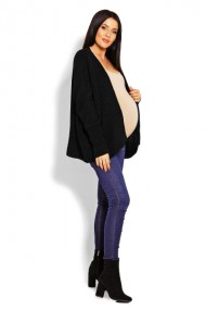 Těhotenský teploučký kardigan - černý | Velikosti těh. moda: UNI