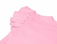 Baby Nellys Bavlněné šaty Nikolka s volánkem, krátký rukáv - sv. růžové | Velikost koj. oblečení: 68