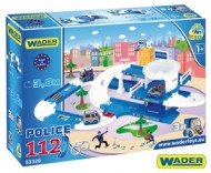Garáž+dráha Kid Cars 3D Policie plast 3,8m v krabici 59x40x15cm 12m+ Wader