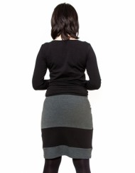 Těhotenská sukně Be MaaMaa - LORA černá/grafit | Velikosti těh. moda: M (38)
