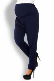 Těhotenské kalhoty/tepláky s vysokým pásem - granátové | Velikosti těh. moda: L/XL
