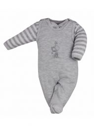 2-dílná bavlněná kojenecká soupravička Bobas Fashion Stříbrná Kočka šedá | Velikost: 74 (6-9m)