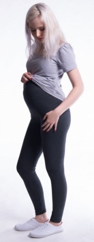 Těhotenské legíny - šedý melír | Velikosti těh. moda: XXL (44)