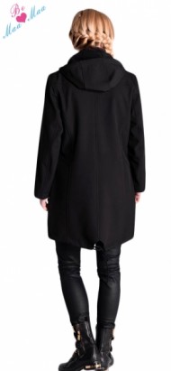 Těhotenská softshellová bunda,kabátek - černá | Velikosti těh. moda: S (36)