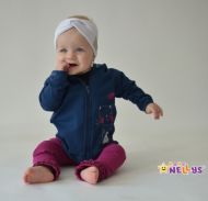 Baby Nellys Hand Made Jarní, bavlněná čelenka - dvouvrstvá, bílá | Velikost koj. oblečení: 3-7 let