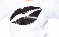Těhotenské triko dlouhý rukáv Kiss - bílé | Velikosti těh. moda: M (38)