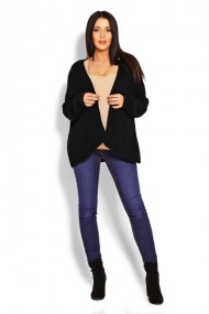 Těhotenský teploučký kardigan - černý | Velikosti těh. moda: UNI