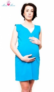 Těhotenská, kojící noční košile Iris - modrá | Velikosti těh. moda: S/M