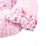 Luxusní hnízdečko s polštářkem a peřinkou New Baby Srdíčko růžové