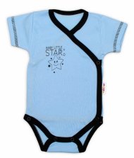 Baby Nellys 2-dílná sada body kr. rukáv + polodupačky, modrá - Baby Little Star 