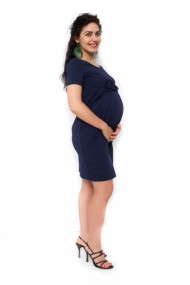 Těhotenské šaty Vivian - granát | Velikosti těh. moda: L (40)