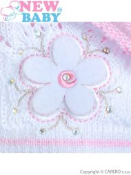 Pletená čepička-baret New Baby světle růžová | Velikost: 104 (3-4r)