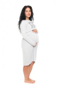 Těhotenská, kojící noční košile Gorgeous - sv. šedá | Velikosti těh. moda: L/XL