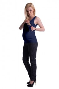 Těhotenské,kojící tilko s odnimatelnými ramínky - granátové | Velikosti těh. moda: S/M