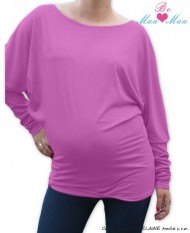 Symetrická těhotenská tunika - šeříková