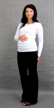 Těhotenské triko Ellis - bílá | Velikosti těh. moda: S/M