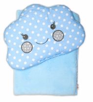 Dětská sada deka + polštářek Mráček Baby Nellys ® - bubble modrá