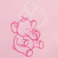 Dětská froté osuška s výšivkou a kapucí New Baby 80x80 růžová sloník | Velikost: 
