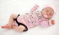 Baby Nellys Body dlouhý rukáv, růžové, Baby Little Star | Velikost koj. oblečení: 80 (9-12m)