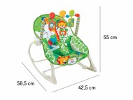 Eco toys Lehátko s vibrací a hudbou - ANIMAL