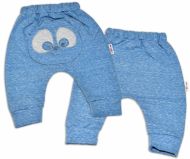 Tepláková souprava Baby Nellys - Medvídek - modrý melír | Velikost koj. oblečení: 86 (12-18m)