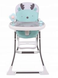 Eco toys Jídelní židlička - Sobík tyrkys