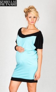 Těhotenské šaty/tunika STELLA - modré