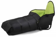 Sáňky s kompletním vybavením + rukávník zdarna - černý/zelený
