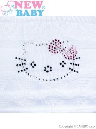 Pletená čepička-šátek New Baby kočička bílá | Velikost: 104 (3-4r)