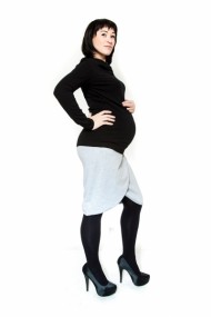Těhotenská sukně Be MaaMaa - KALIA sv. šedá 