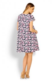 Elegantní volné těhotenské šaty, tunika, kr. rukáv - cleo | Velikosti těh. moda: XXL (44)