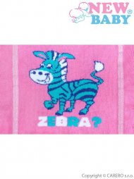 Bavlněné punčocháčky New Baby s ABS růžové zebra s pruhy 