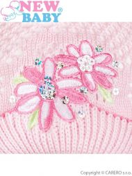 Pletený klobouček New Baby růžovo-růžový | Velikost: 104 (3-4r)