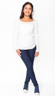 Těhotenské kalhoty/jeans Rosa - granátové | Velikosti těh. moda: L (40)