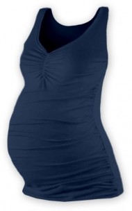 Těhotenský topík JOLANA - jeans | Velikosti těh. moda: L/XL