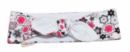 Čelenka, šátek na zavazování uzlík, uni - bílá s květinkami | Velikost koj. oblečení: uni