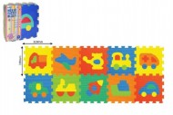 Pěnové puzzle Dopravní prostředky 30x30cm 10ks v sáčku
