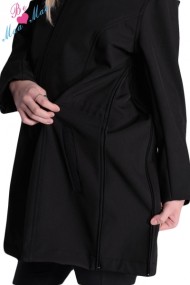 Těhotenská softshellová bunda,kabátek - šedá/grafit | Velikosti těh. moda: L (40)