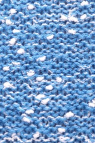 Dlouhý perličkový kabátkový svetřík PENY melírkovaný - modrý