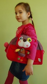 Stylová dětská taška Medvídek - růžový
