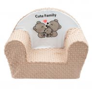 Dětské křeslo z Minky New Baby Cute Family cappuccino | Velikost: 