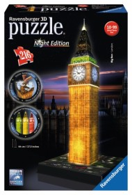Puzzle 3D Big Ben noční edice, 216 dílů