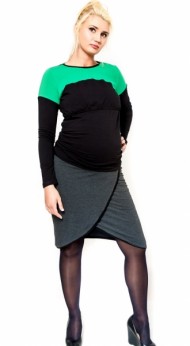 Těhotenská sukně Be MaaMaa - KALIA grafit | Velikosti těh. moda: L (40)
