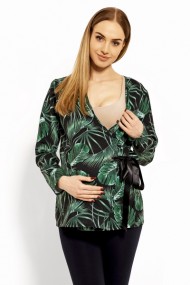 Zavinovací těhotenská, kojící halenka Printy jungle | Velikosti těh. moda: L/XL