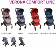 Coto Baby Kočárek Verona 2017 Comfort Line - Red Linen