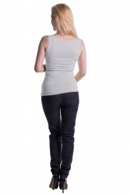 Těhotenské,kojící tilko s odnimatelnými ramínky - bílé | Velikosti těh. moda: L/XL