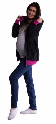 Mikina s kapucí nejen pro těhotné - grafit 