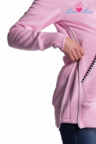 Těhotenská mikina s kapucí Beba - šedý melírek | Velikosti těh. moda: XL (42)